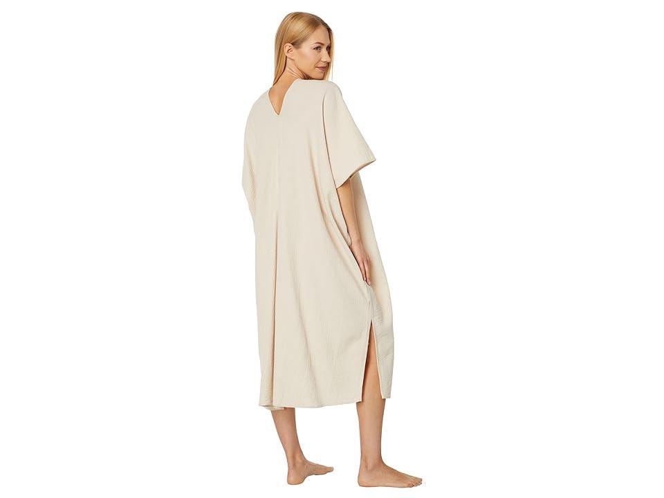 Natori Onsen Textured Cotton Caftan (Sand Dune) Women's Pajama Product Image