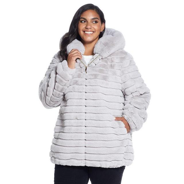 Gallery Hooded Faux Fur Jacket Product Image