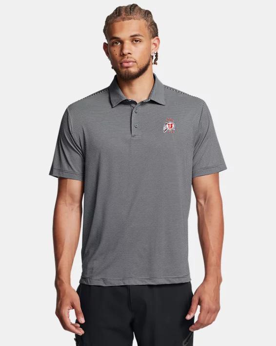 Mens UA Tee To Green Collegiate Stripe Polo Product Image