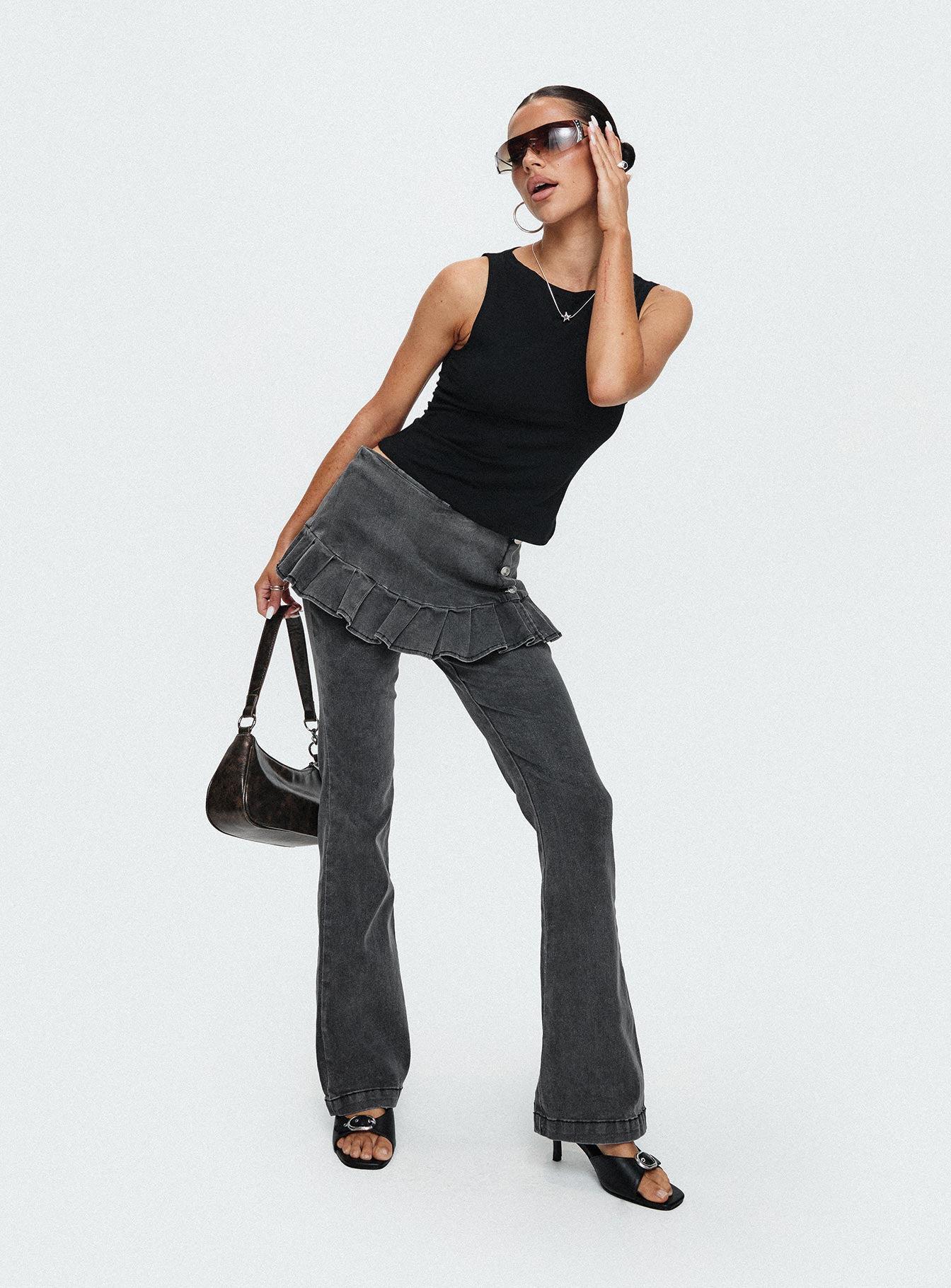 Jordynne Layered Pant Washed Black Product Image