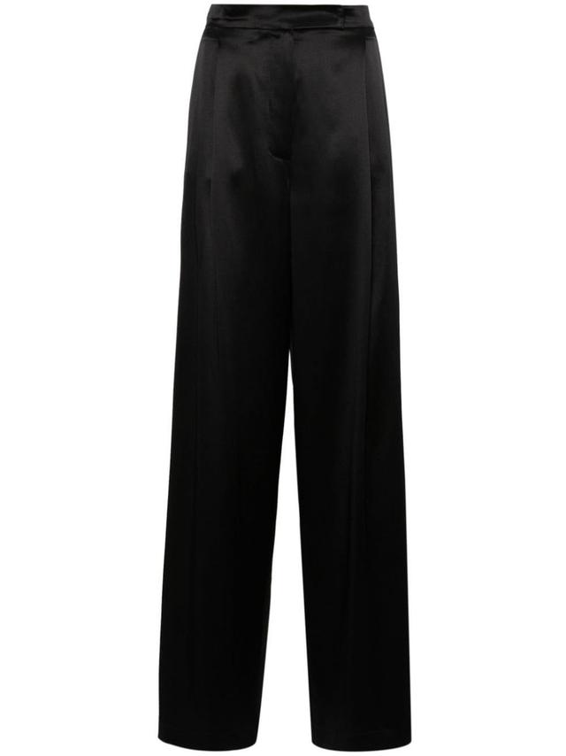 Fiesta Silk Flared Trousers In Black Product Image