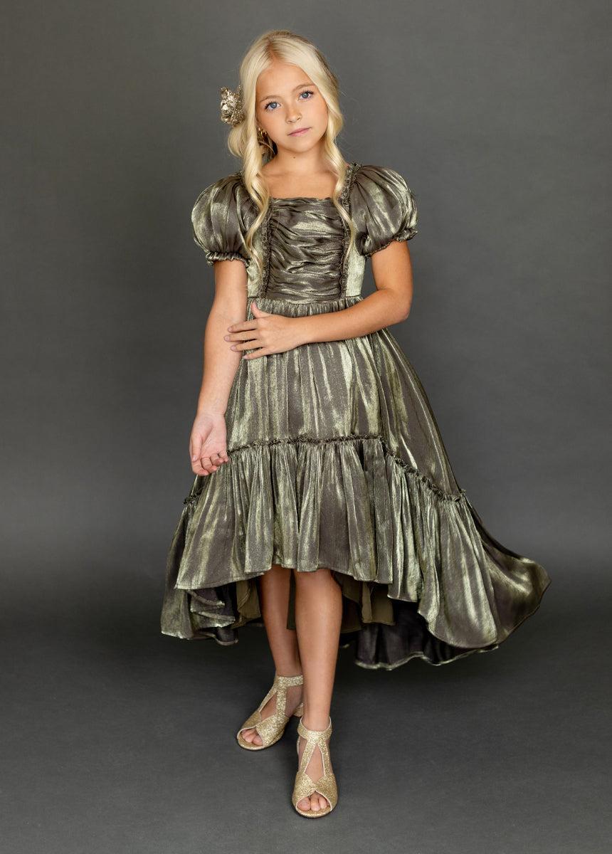 Mathilda Petticoat Dress in Bronze Iridescent Product Image