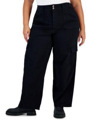 Trendy Plus Size Relaxed-Fit Straight-Leg Cargo Pants Product Image