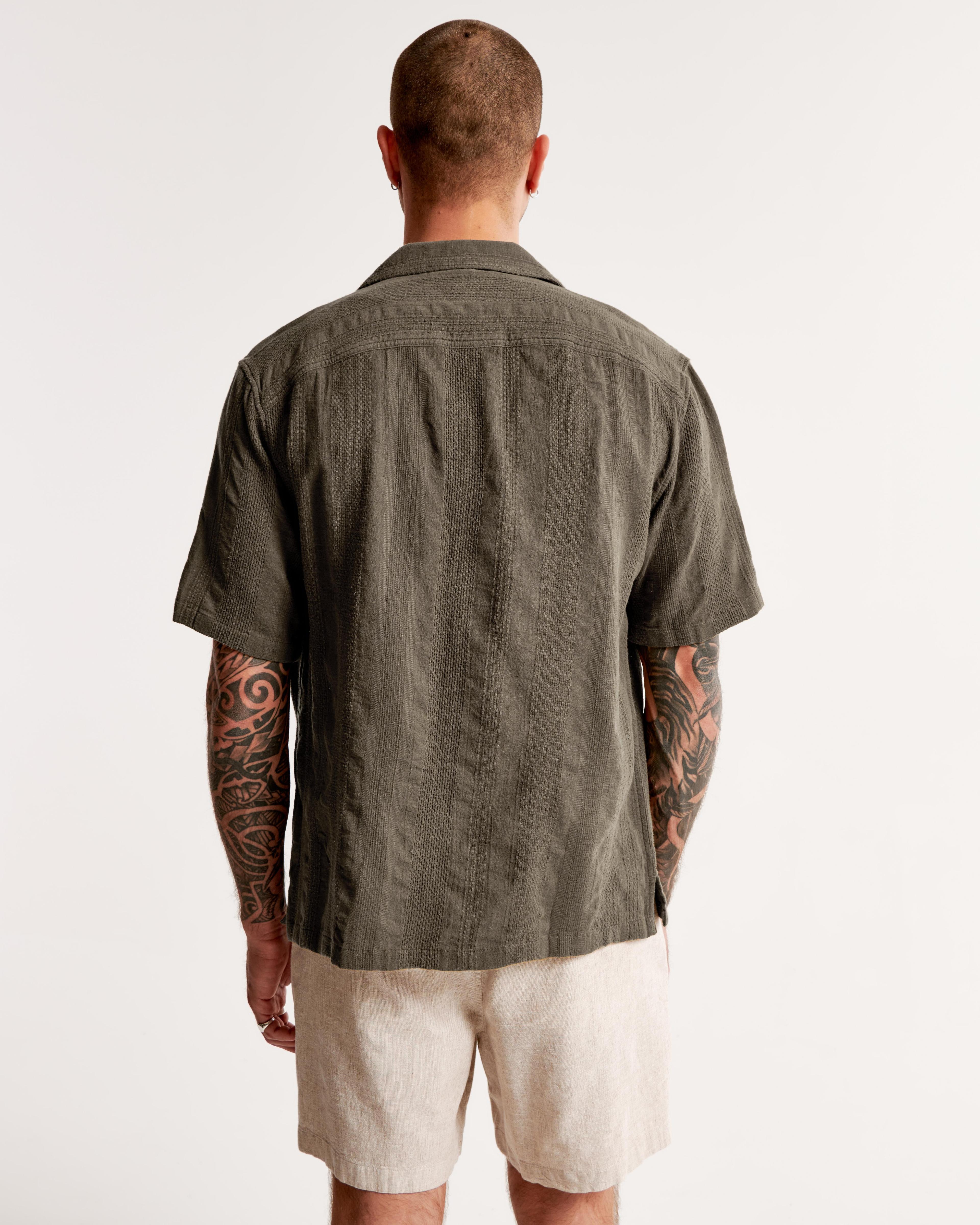 Camp Collar Summer Linen-Blend Shirt Product Image