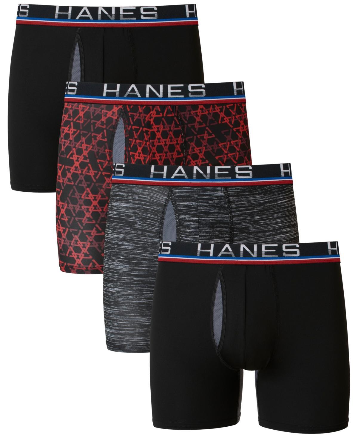 Mens Hanes 4-pack Sport X-Temp 2.0 Performance Boxer Briefs Product Image