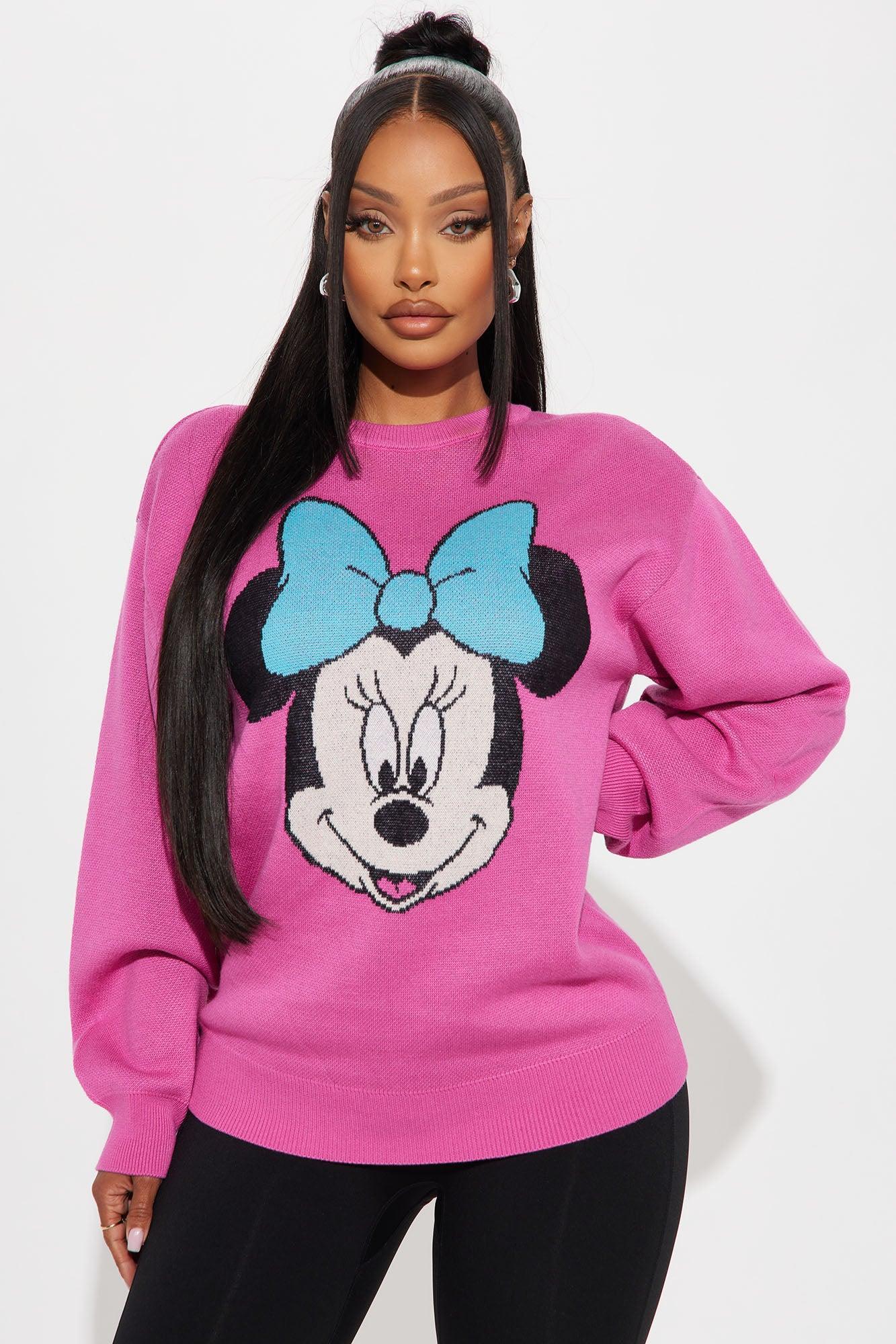 Minnie Mouse Bow Sweater - Pink/combo Product Image