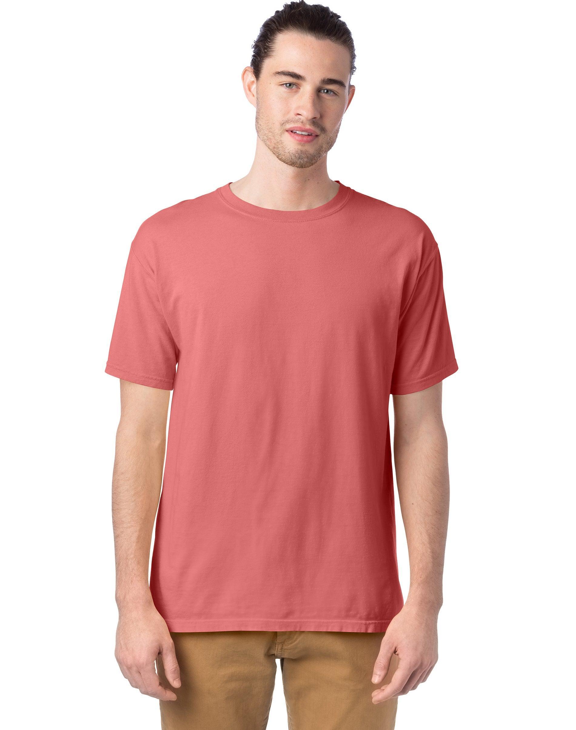 Hanes Mens Garment Dyed Cotton T-Shirt Spanish Moss 2XL Product Image