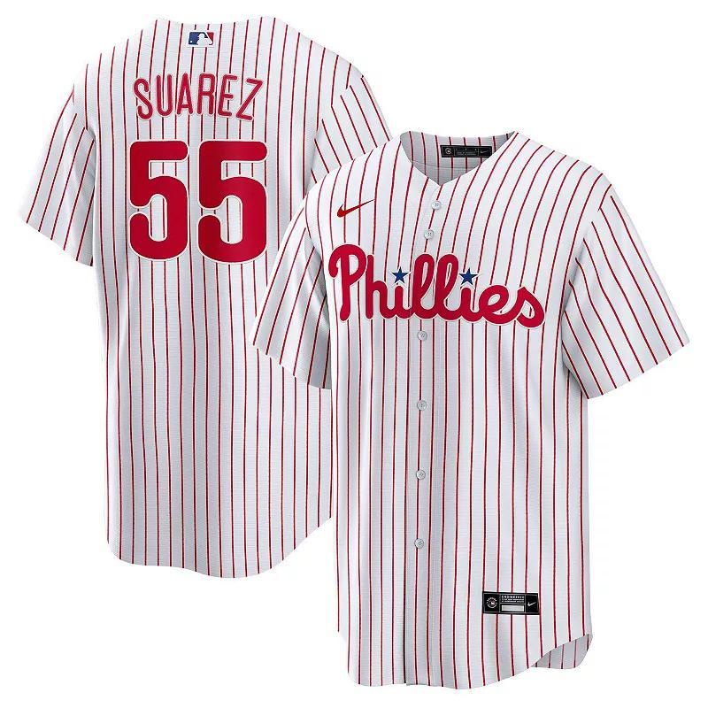 Mens Nike Ranger Surez Philadelphia Phillies Home Replica Player Jersey Product Image