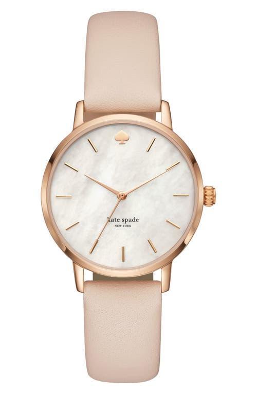 kate spade new york metro leather strap watch, 34mm Product Image