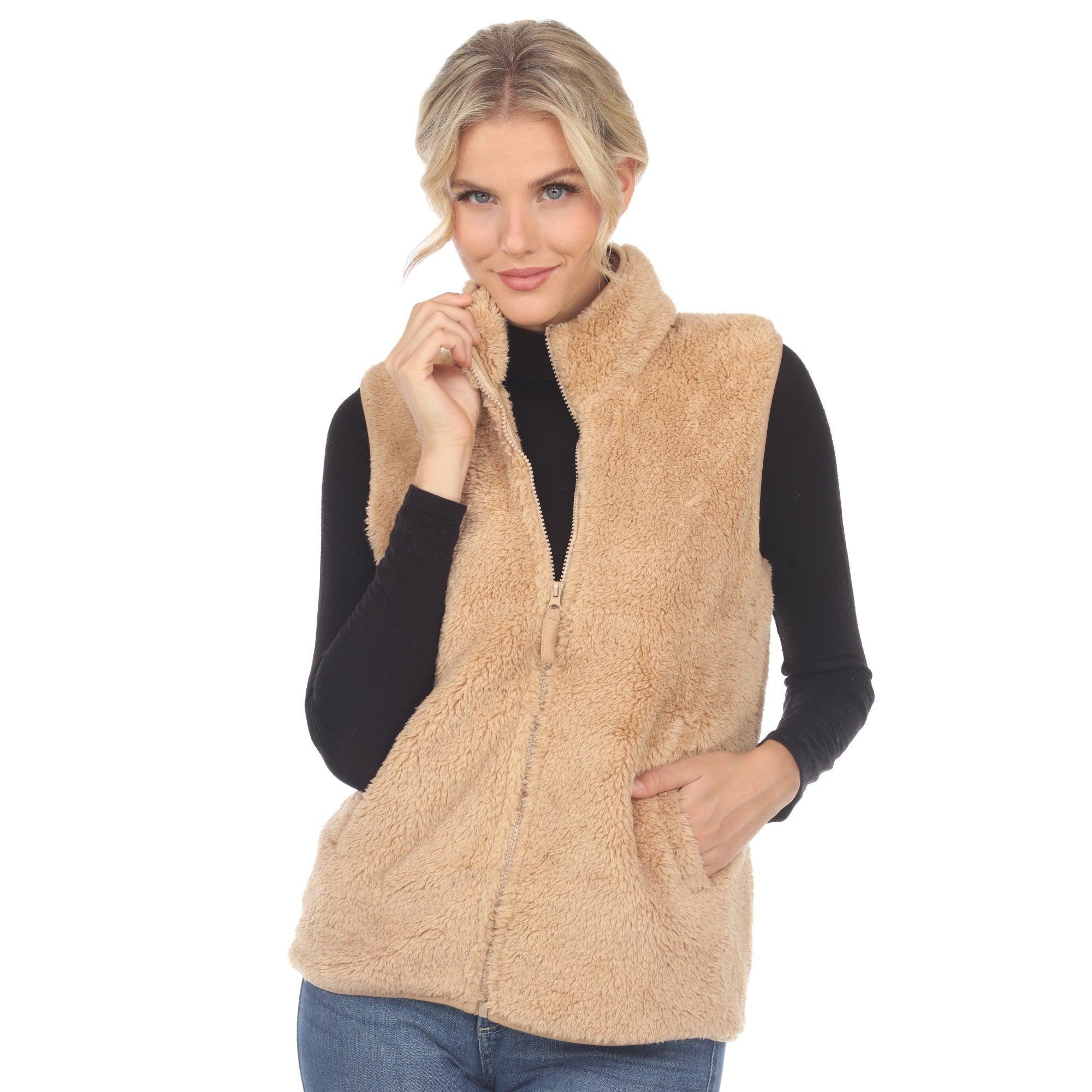 Women's Zip up sherpa vest Female Product Image