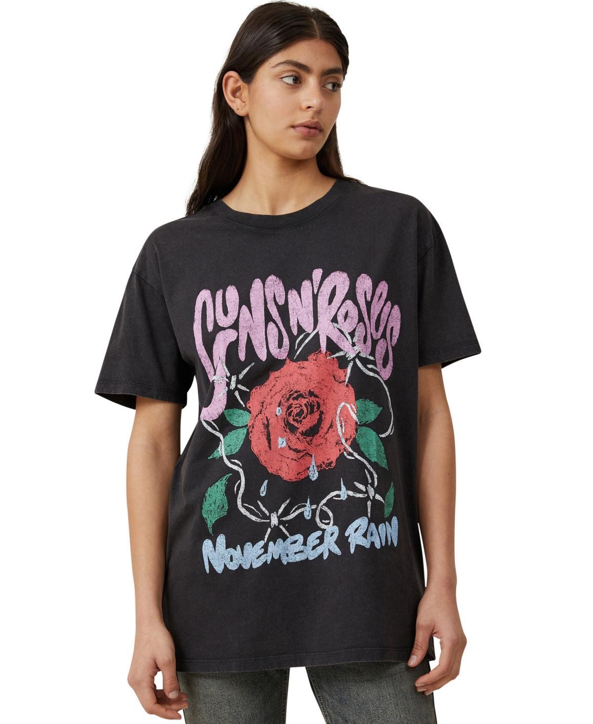 Cotton On Womens The Oversized Guns N Roses T-shirt - Guns N Roses November Rain Product Image