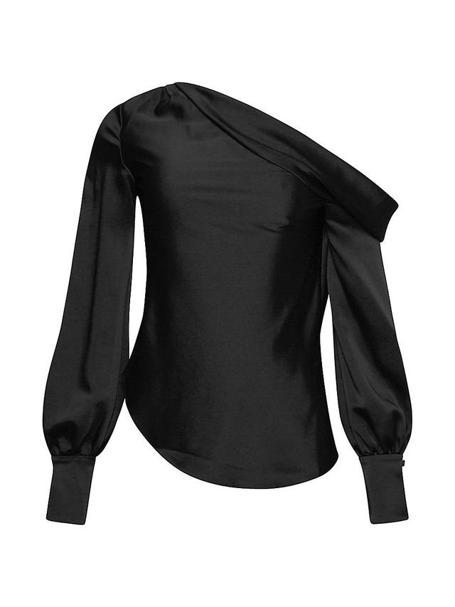 SIMKHAI Alice One Shoulder Top Black. (also in ). Product Image