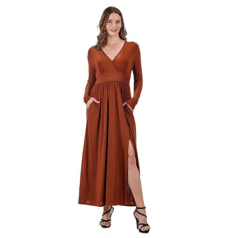 24/7 Comfort Apparel Long Sleeve Maxi Dress Product Image