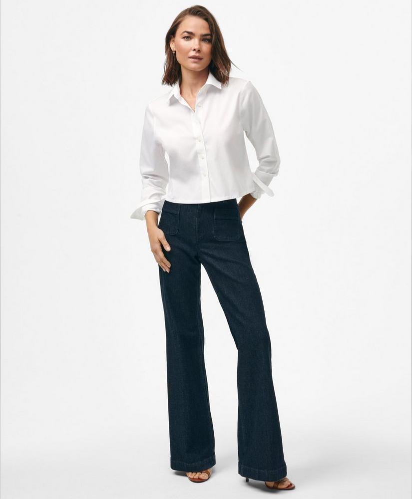 Cropped Shirt in Stretch Supima® Cotton product image