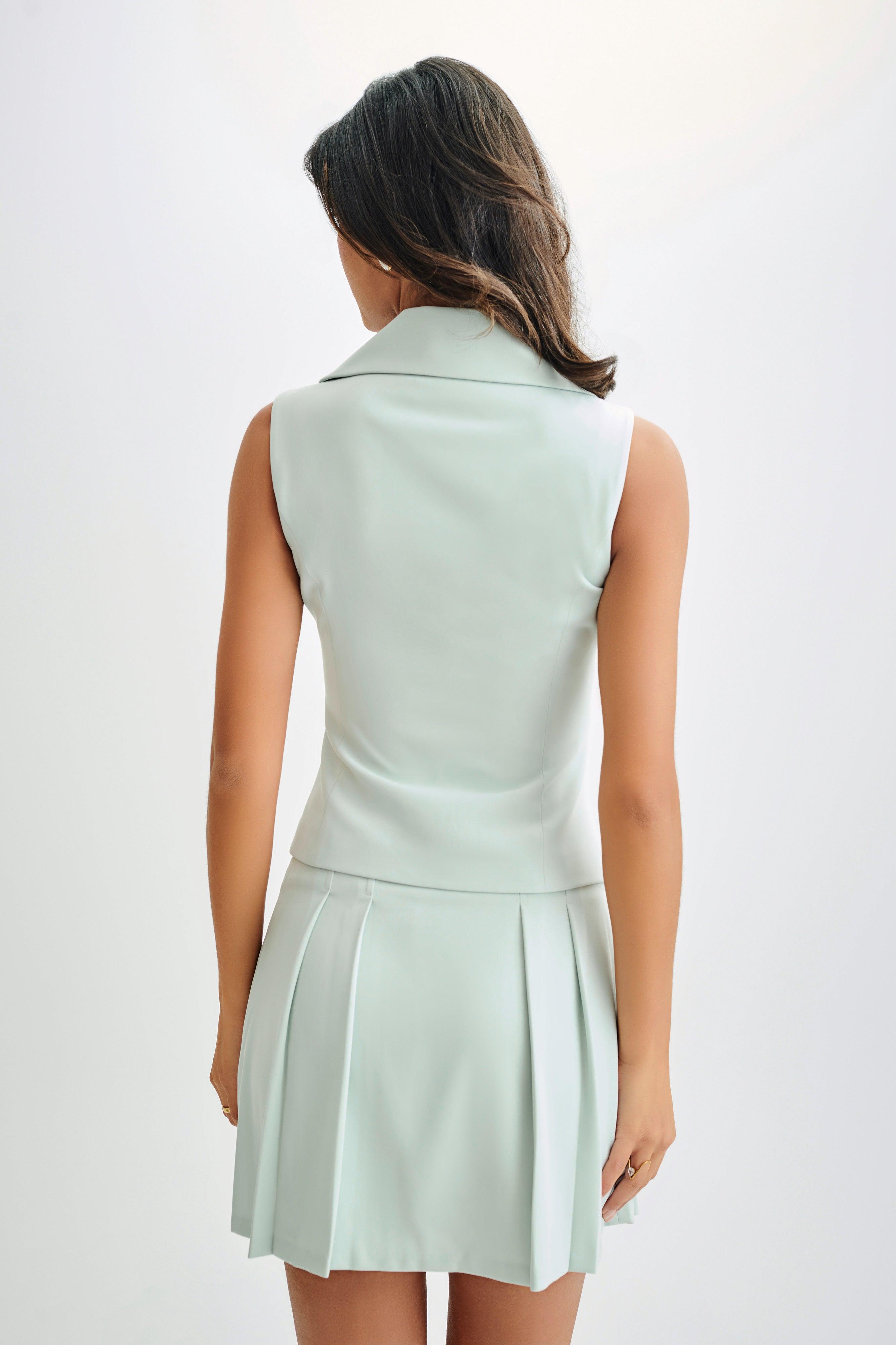 Berkley Suiting Mini Skirt - Pastel Green Product Image