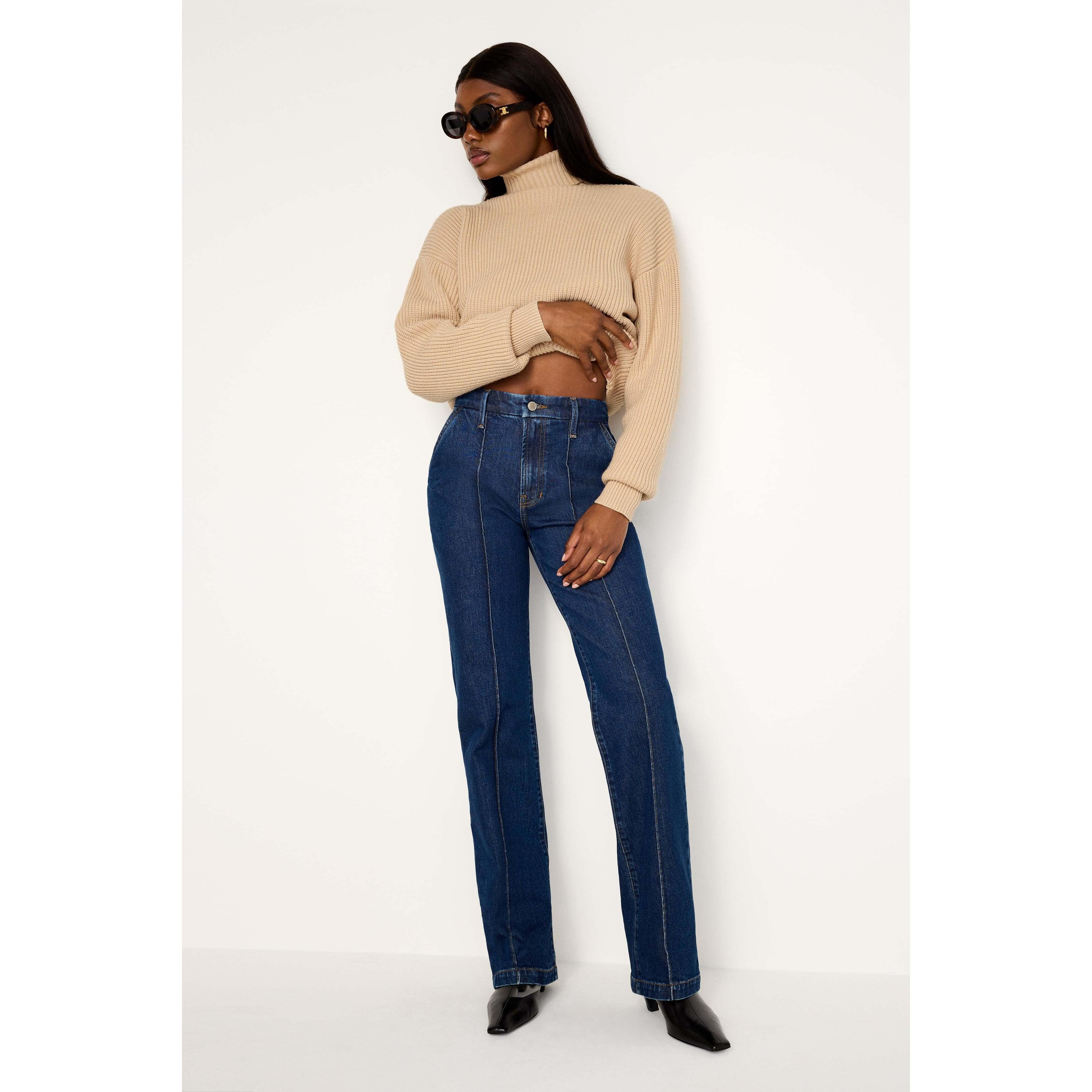 Womens Good Denim Trousers | Indigo, Size 0 | Good American by Khlo Kardashian product image