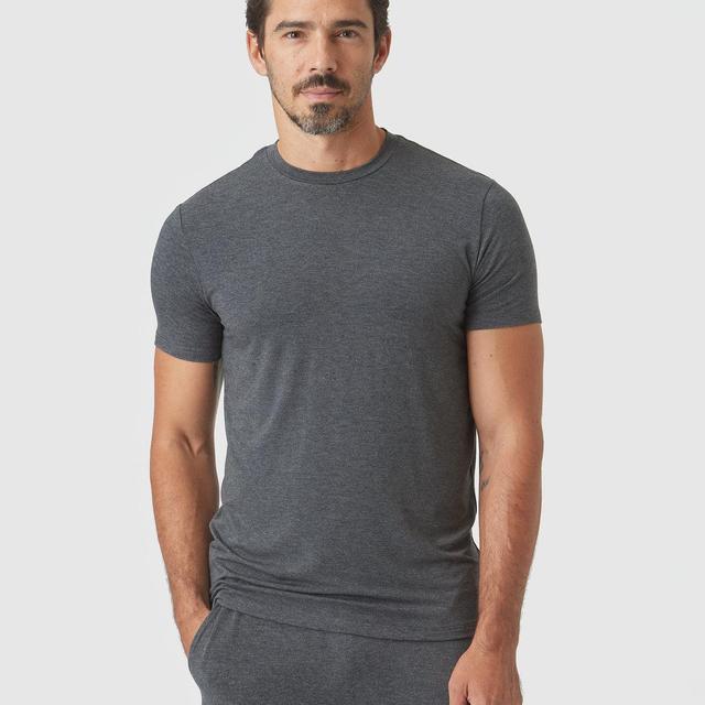 Charcoal Heather Gray Short Sleeve Loungewear Tee Product Image