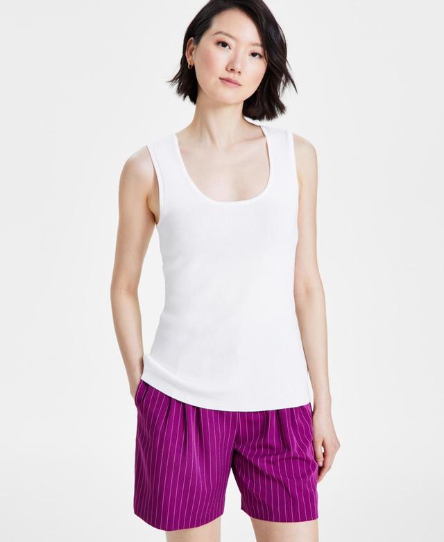 Tahari Asl Womens Scoop-Neck Sleeveless Top Product Image