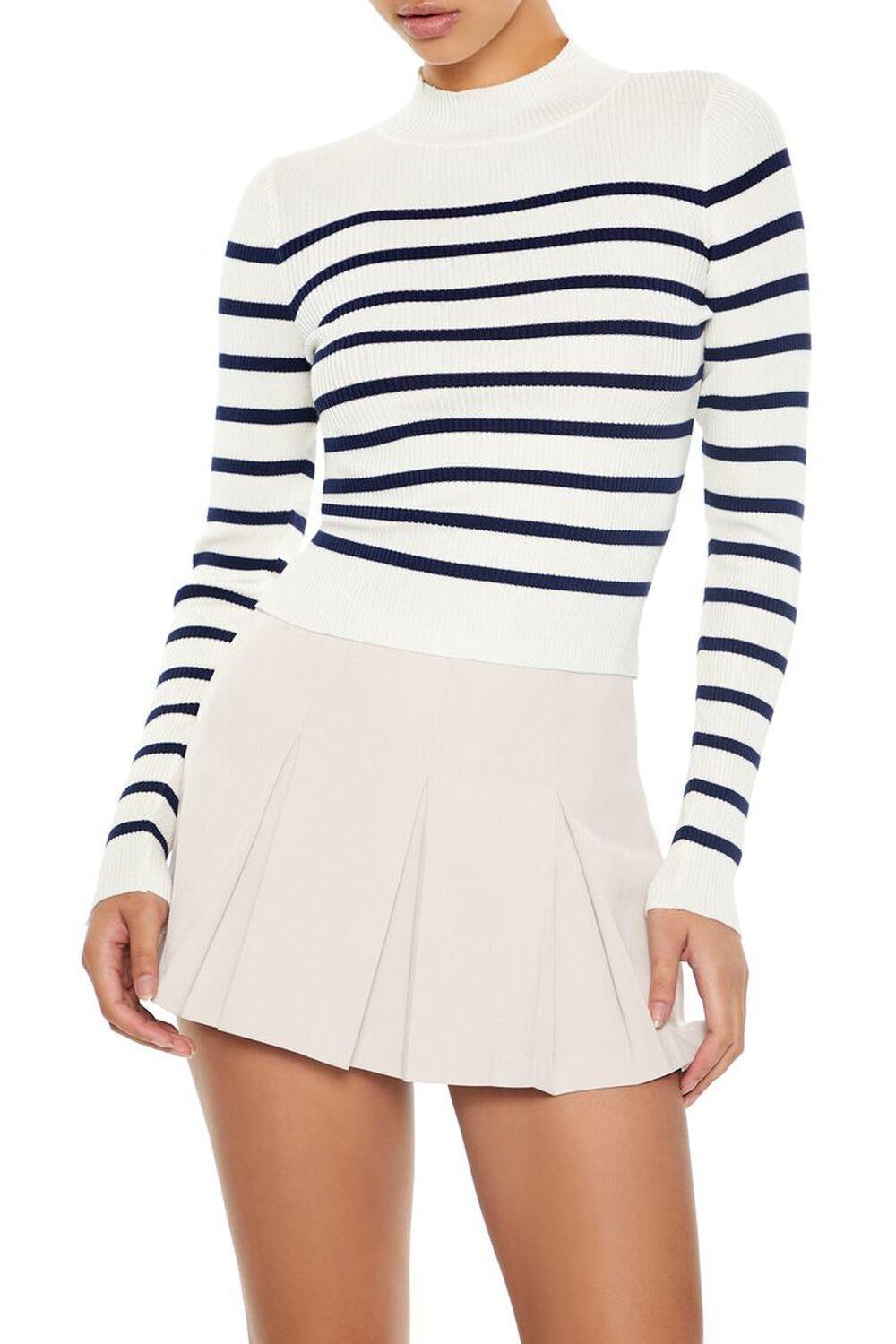 Striped Mock Neck Sweater | Forever 21 Product Image