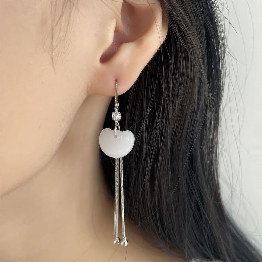 Jade Lock Fringed Earring Product Image