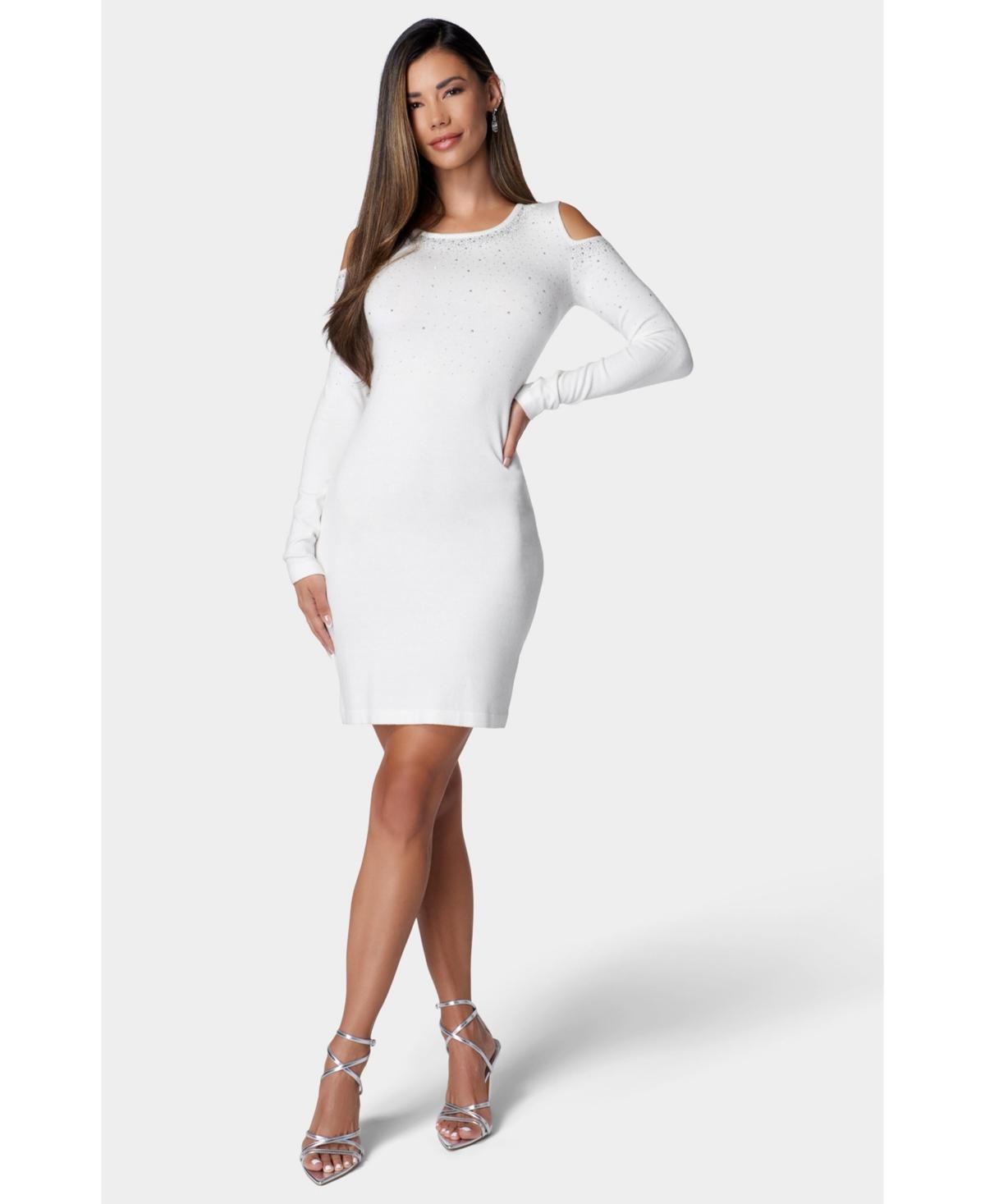 bebe Womens Sweater Party Dress Product Image