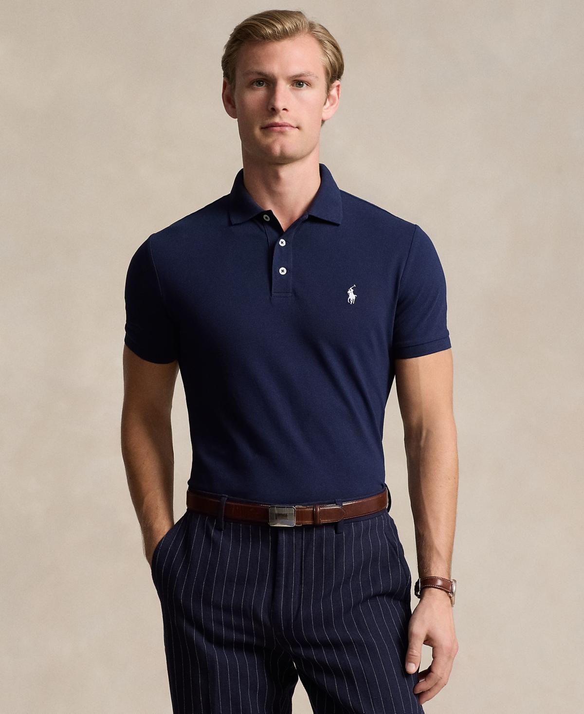 Men's Classic-Fit Stretch Mesh Polo Shirt Product Image