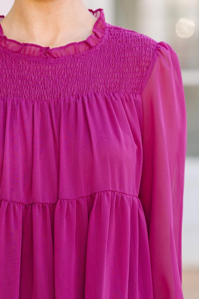 What You Love Magenta Purple Babydoll Dress Female Product Image