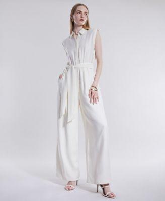 Bcbg New York Womens Wide-Leg Sleeveless Jumpsuit Product Image