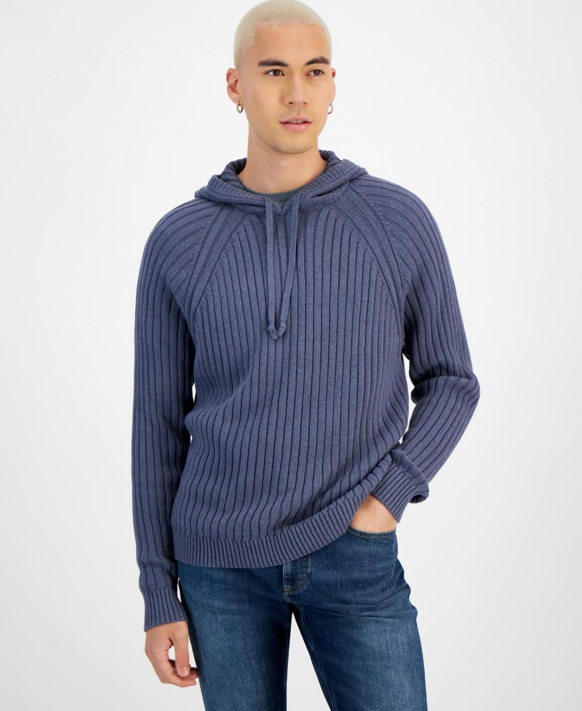 Sun + Stone Mens Ribbed Hooded Sweater, Created for Macys Product Image