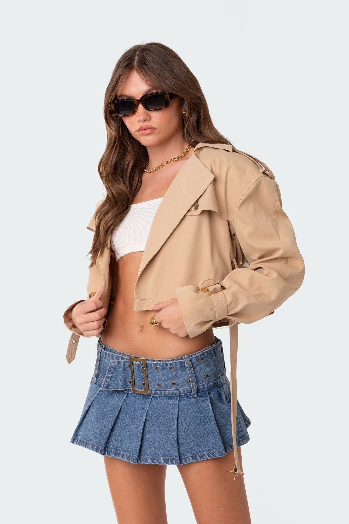 Shadow Cropped Trench Jacket Product Image