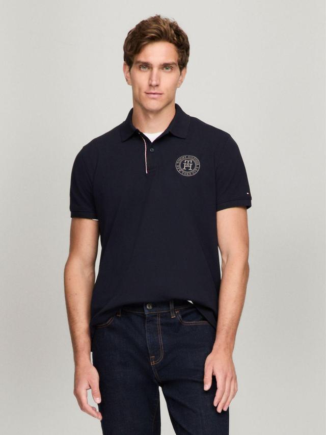 Tommy Hilfiger Men's Embroidered Monogram Regular Fit Polo Product Image