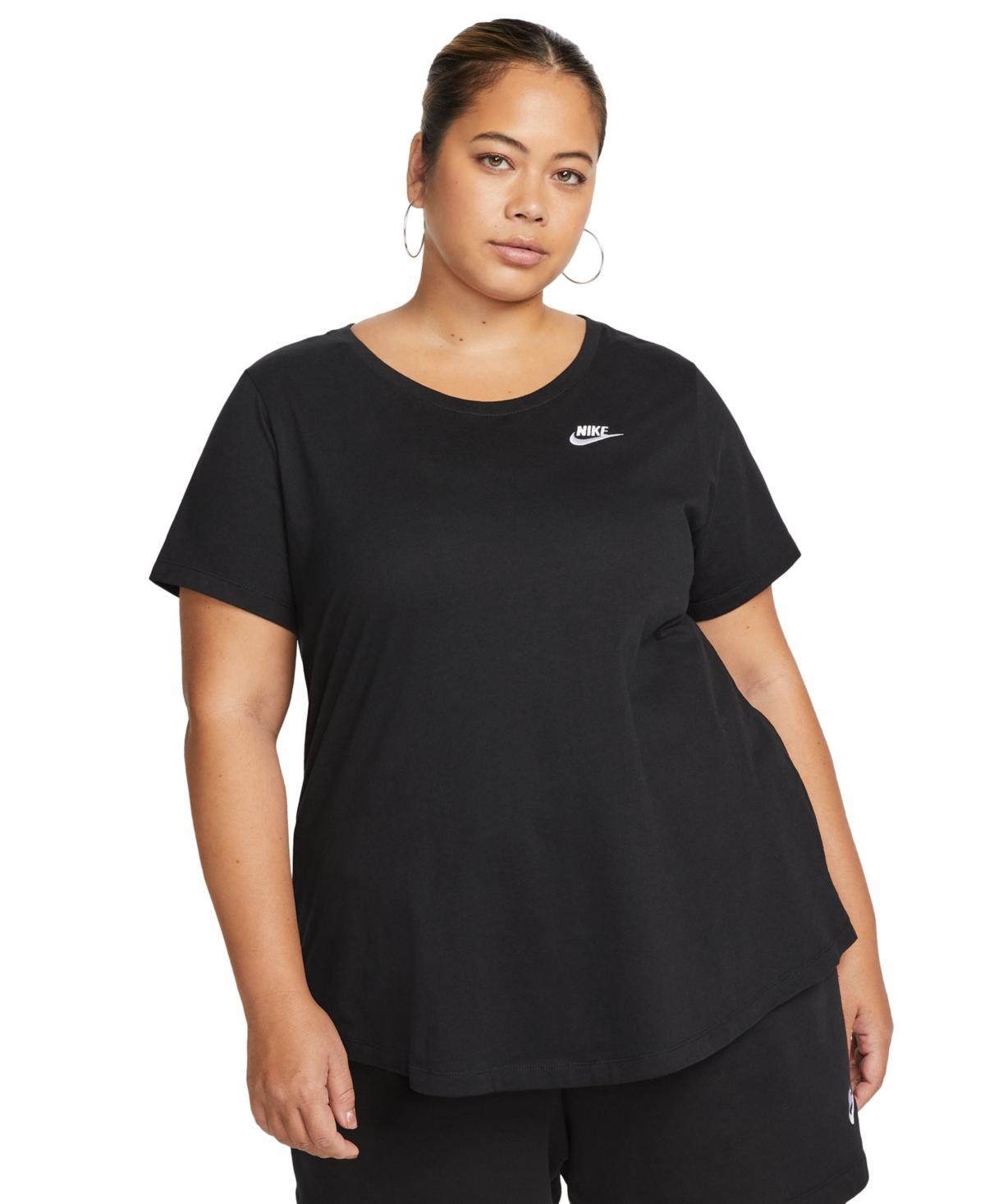 Plus Size Nike Sportswear Club Tee, Womens, Size: 1XL, Grey Product Image