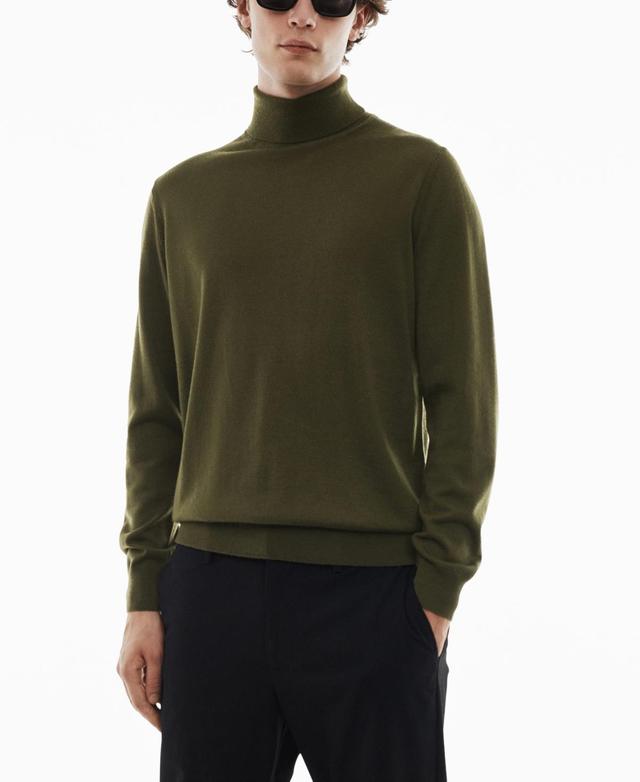 MANGO MAN - 100% merino wool turtleneck sweater khakiMen Product Image