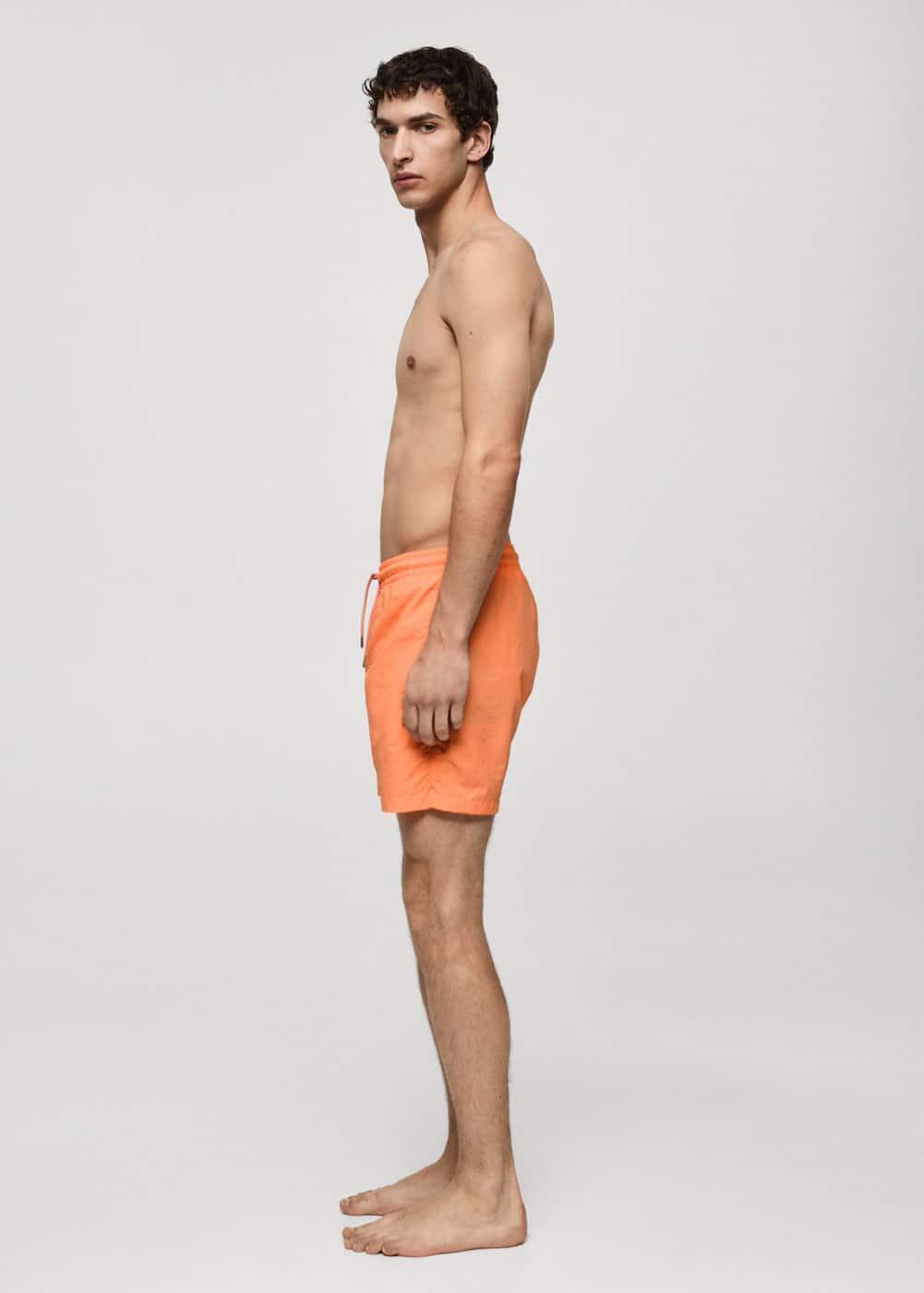 MANGO MAN - Plain lace swimsuit neon orangeMen Product Image