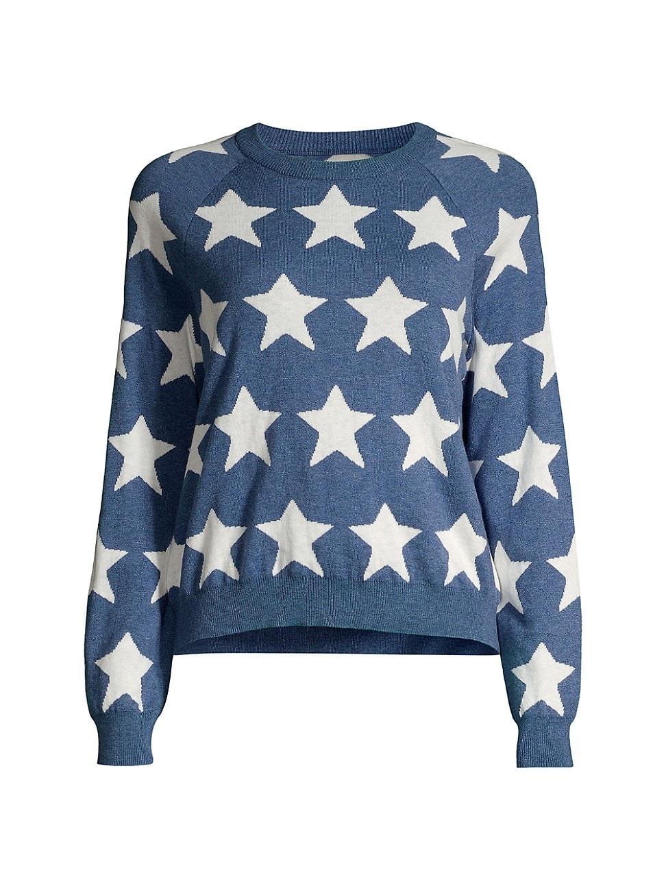 Womens Star Cotton-Cashmere Crewneck Sweater Product Image