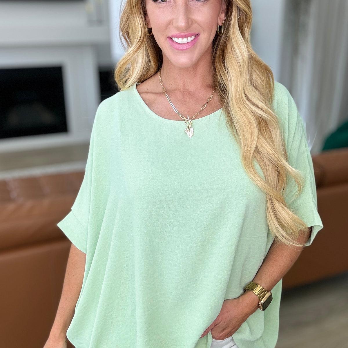 Feels Like Me Dolman Sleeve Top in Sage Product Image