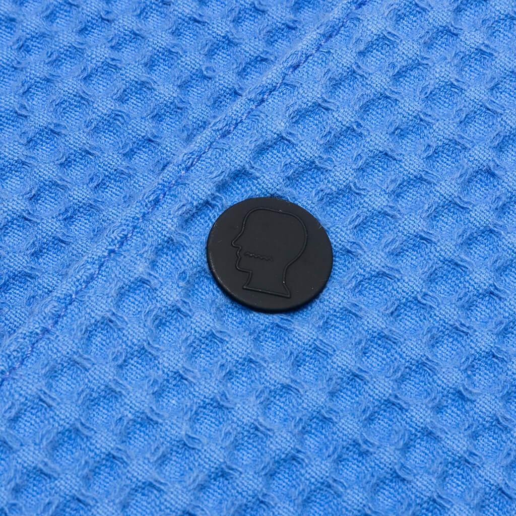 Waffle Snap Front Shirt - Blue Male Product Image