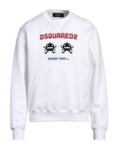 DSQUARED2 Man Sweatshirt White Size L Cotton, Elastane Product Image