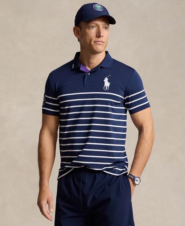 Polo Ralph Lauren Mens Wimbledon 2024 Striped Polo Shirt - Navy Product Image