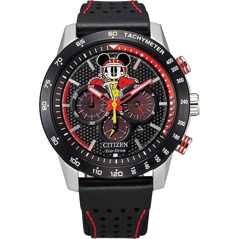 Disneys Mickey Mouse Mens Racer Strap Chronograph Watch by Citizen - CA4439-07W Black Product Image