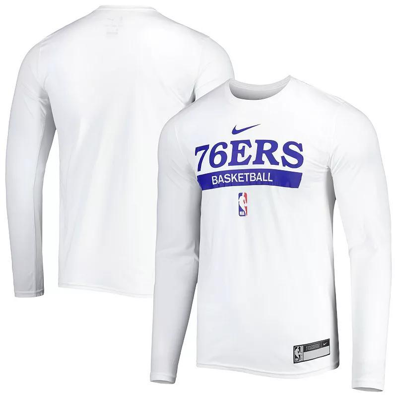 Mens Nike White Philadelphia 76ers 2022/23 Legend On-Court Practice Performance Long Sleeve T-Shirt Product Image