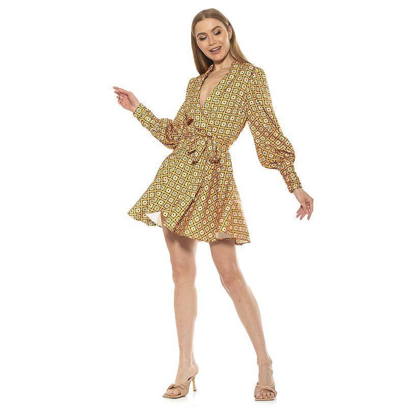 Womens ALEXIA ADMOR Phoebe Ruffle Wrap Dress product image