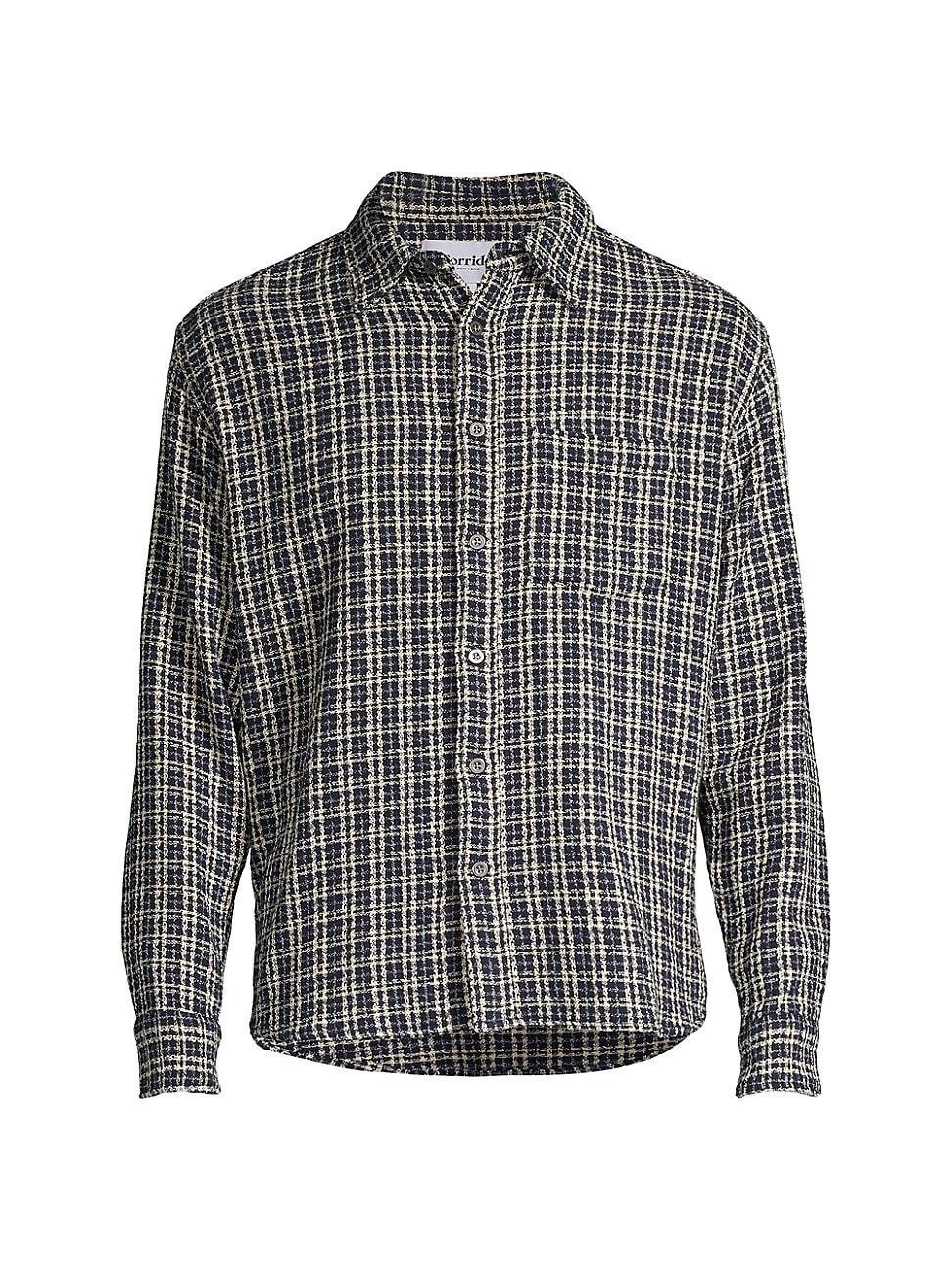 Mens Sefirot Snow Check Button-Front Shirt Product Image