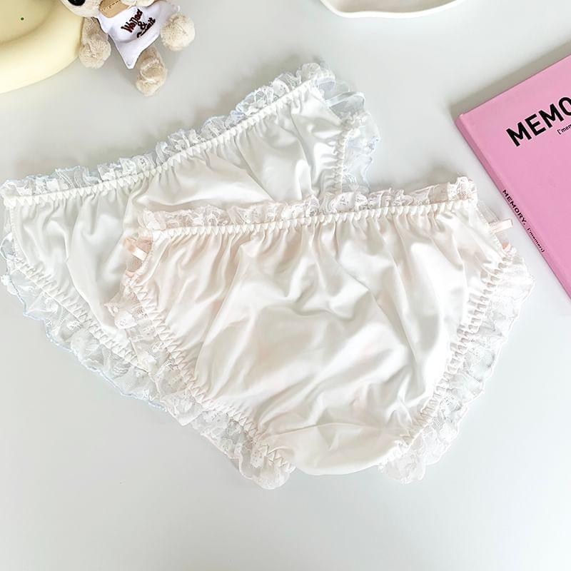 Frill Trim Print Panty Product Image