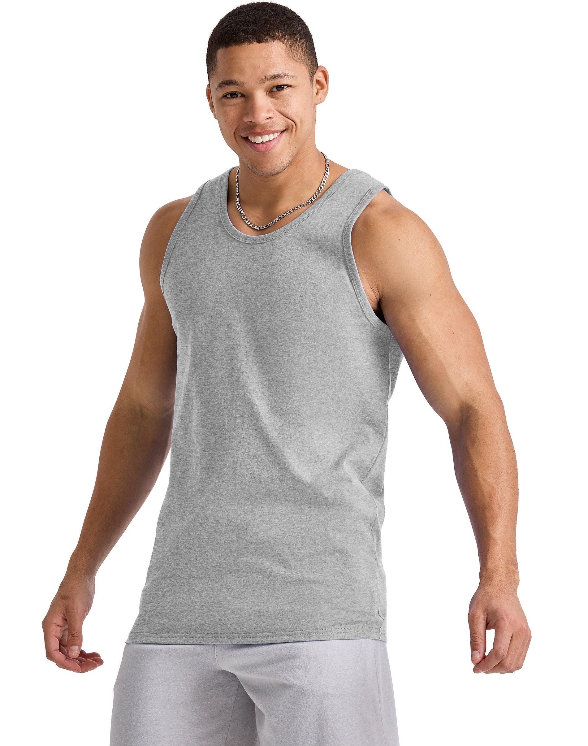 Hanes Mens Round Neck Sleeveless Tank Top, Large Product Image