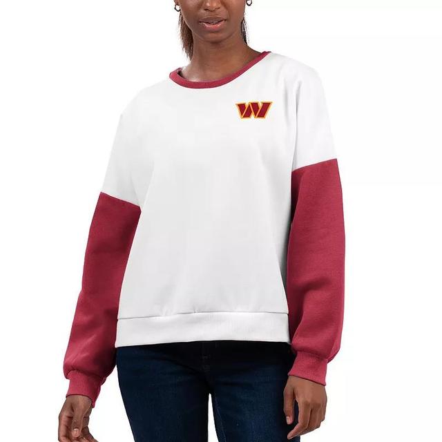 Womens G-III 4Her by Carl Banks White Washington Commanders A-Game Pullover Sweatshirt Product Image