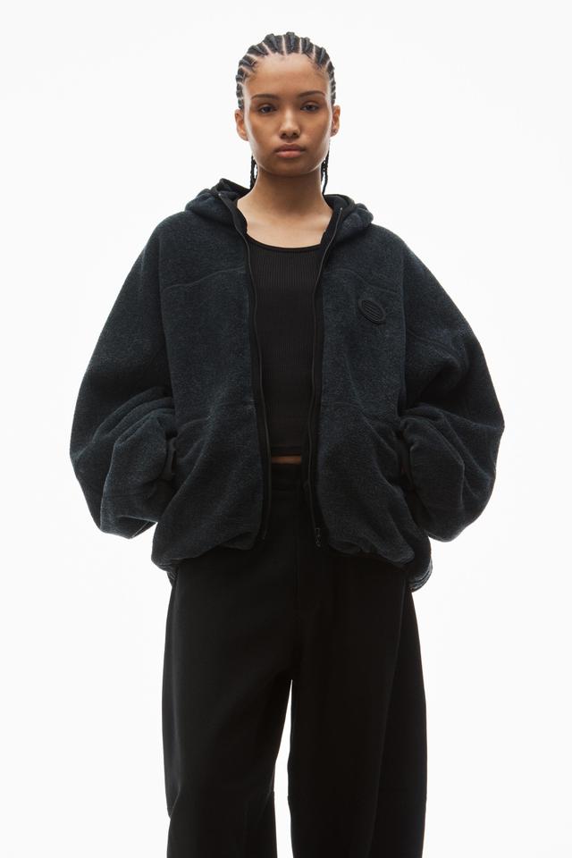 Oversize Zip-up Hoodie In Cotton Product Image