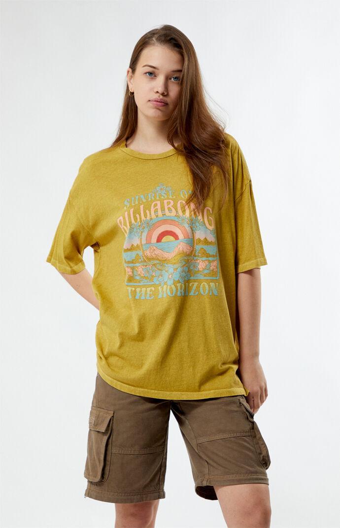 Billabong Sunrise On The Beach T-Shirt for Women Green Product Image