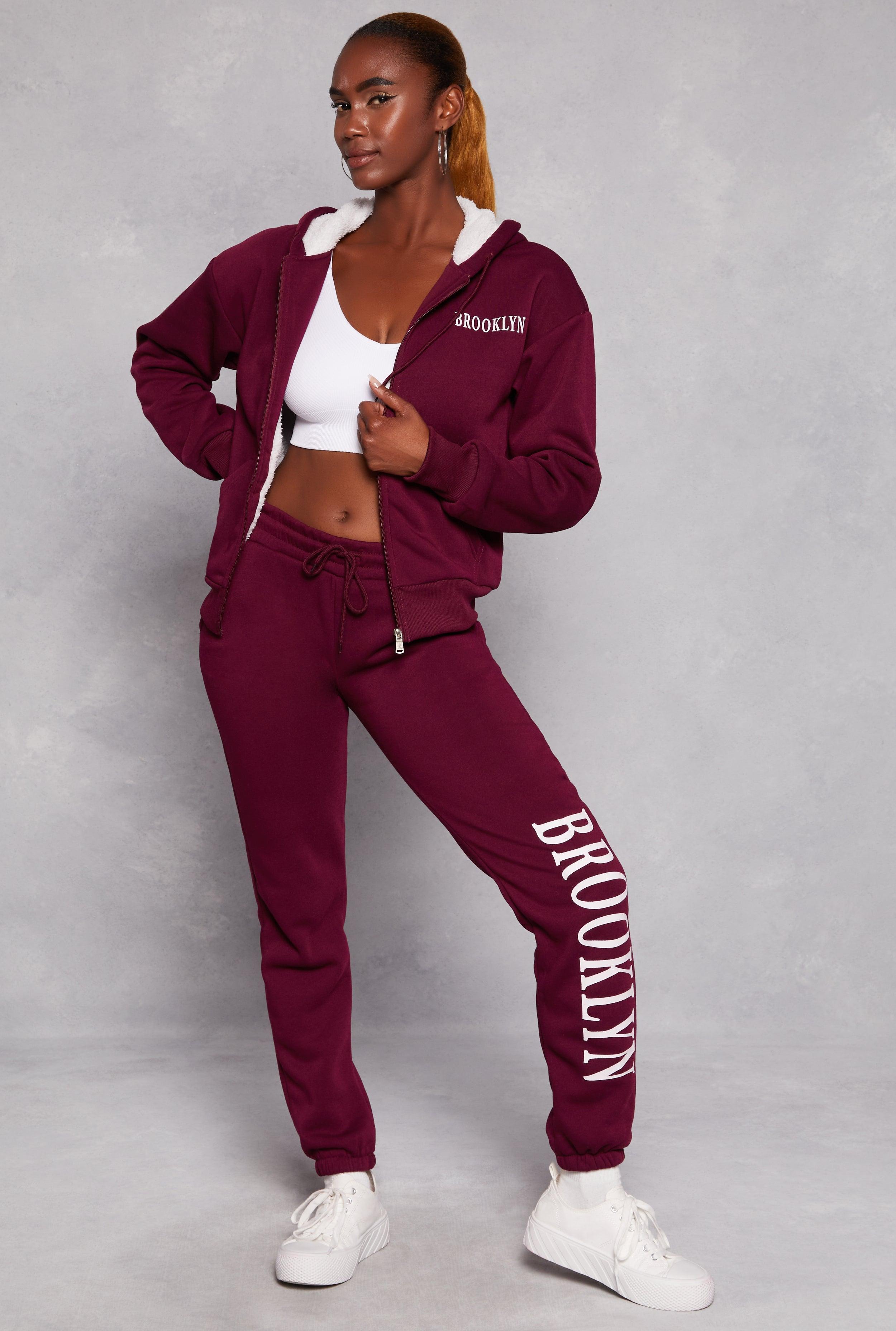 Womens City Graphic Drawstring Joggers Product Image