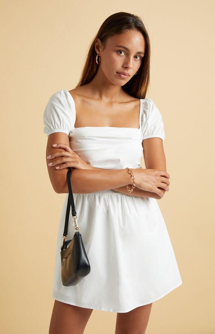 Women's Puff Sleeve Ruched Mini Dress Product Image